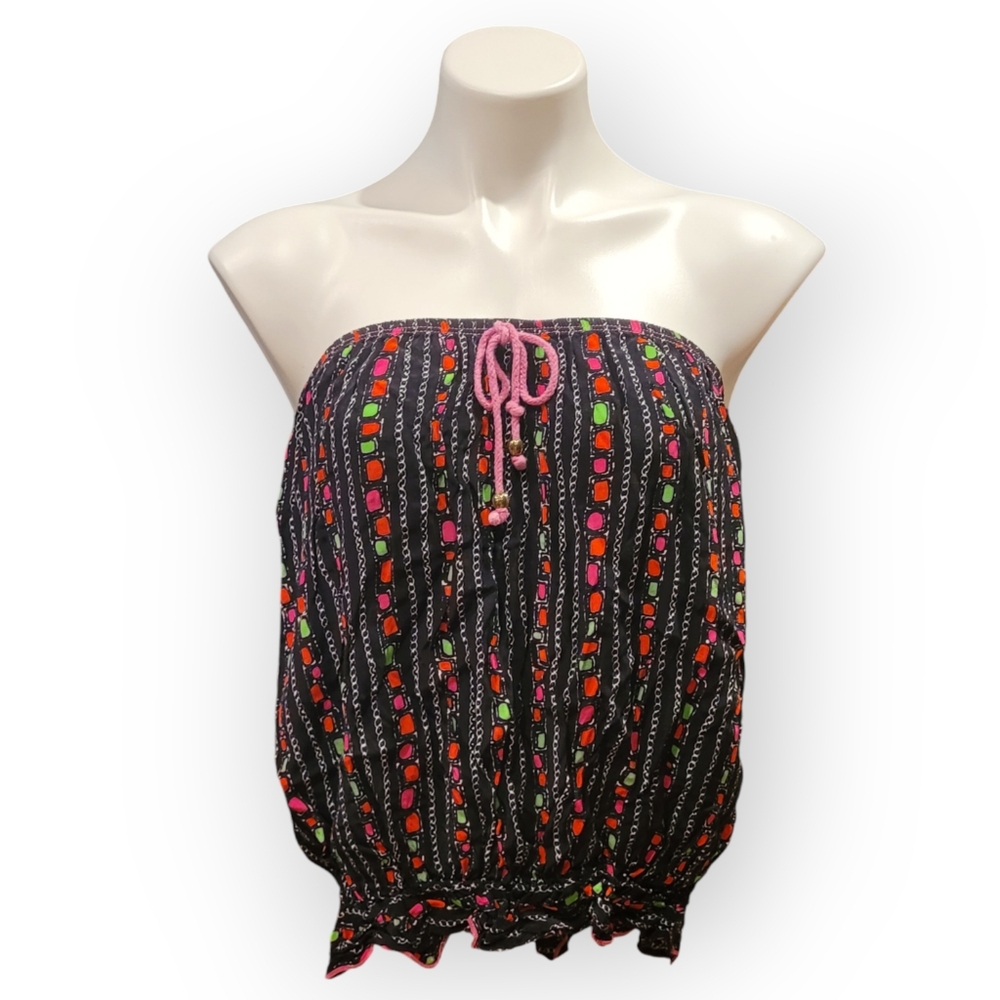 Solemio Womens Medium Black Tube Top
